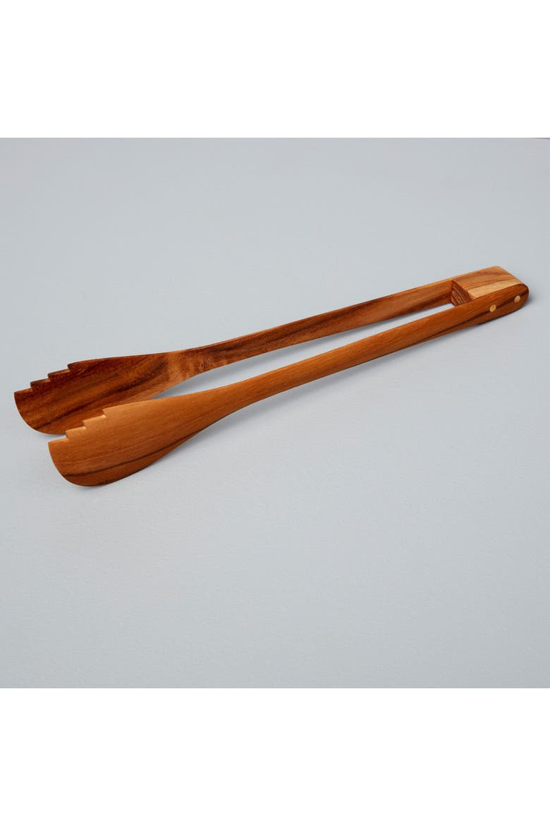 Teak Tongs, Alternate, color, Teak