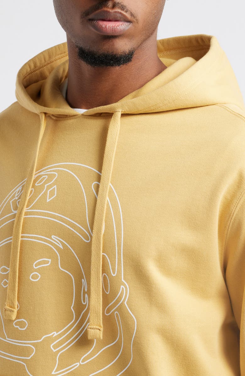 Billionaire Boys Club Line Helmet Cotton Blend Graphic Hoodie, Alternate, color, Curry