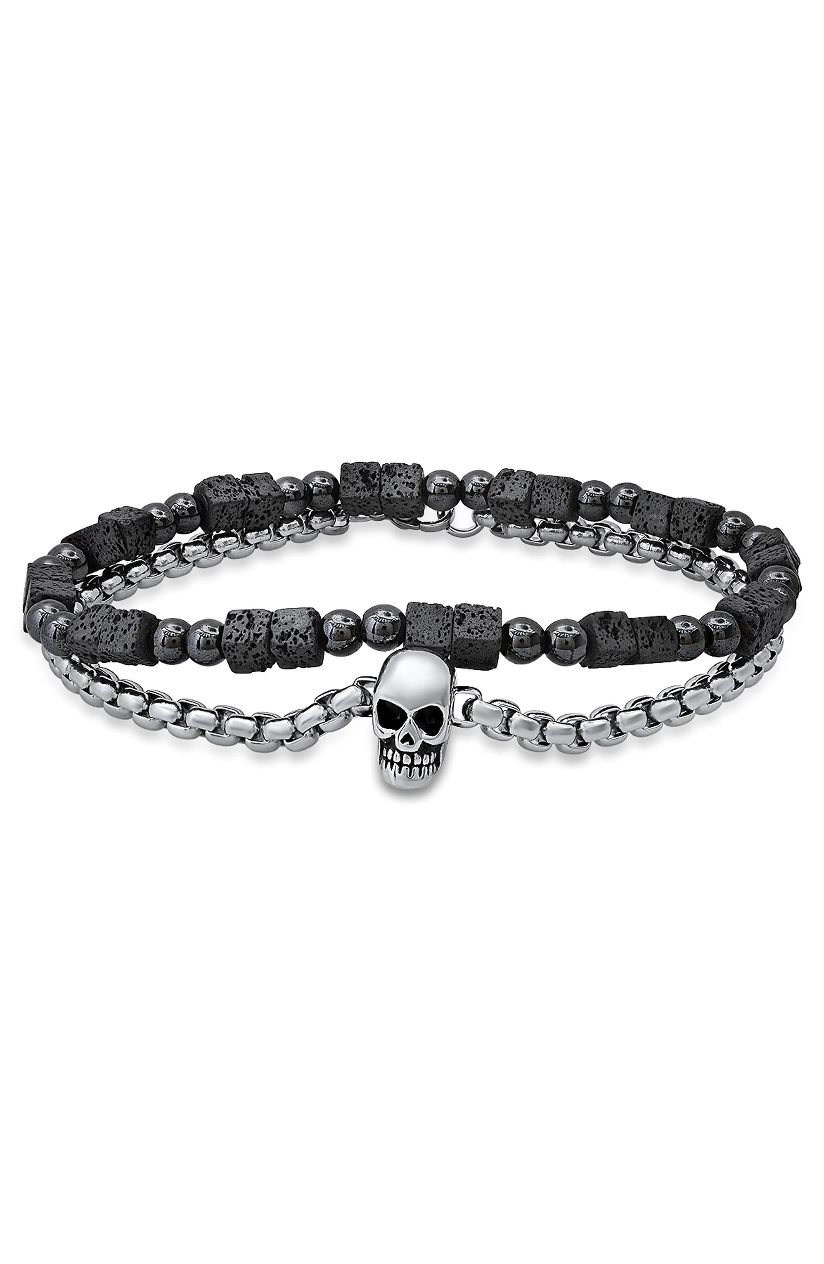 Men's Set of 2 Beaded Bracelets