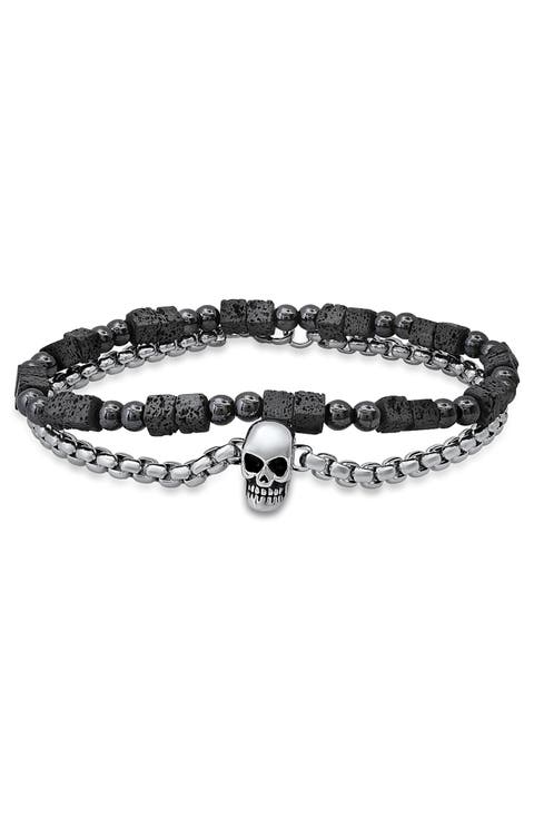Men's Set of 2 Beaded Bracelets