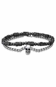 Men's Set of 2 Beaded Bracelets