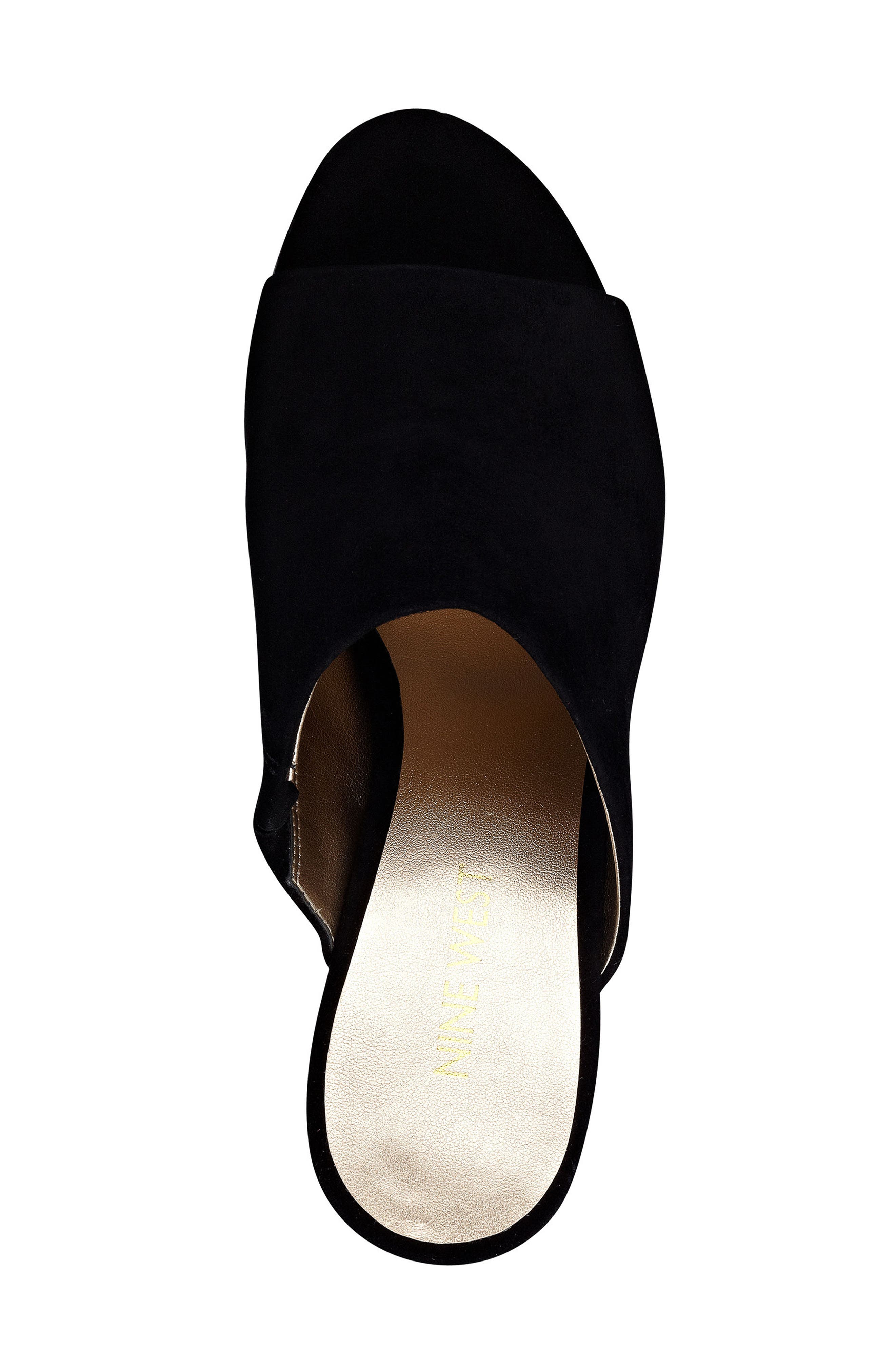 Gemily Block Heel Slide Sandal, Alternate, color, BLACK SUEDE