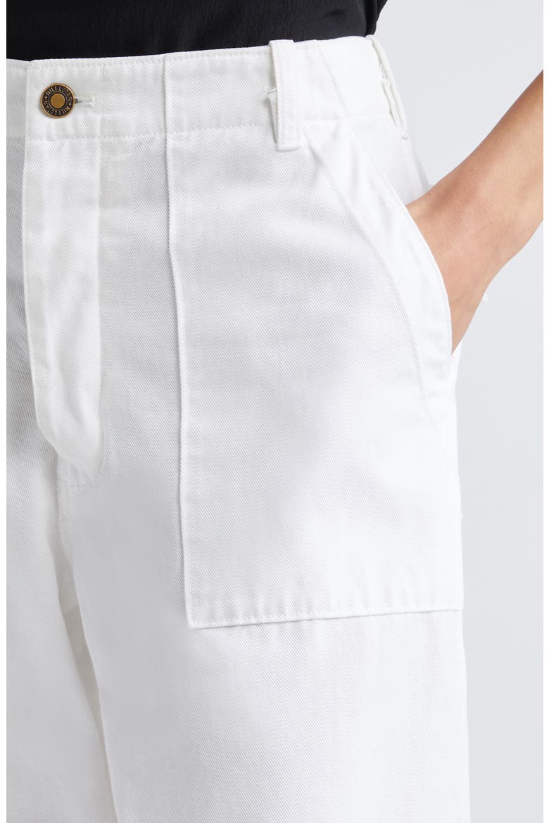 Leon Wide Leg Cotton Pants, Alternate, color, WHITE