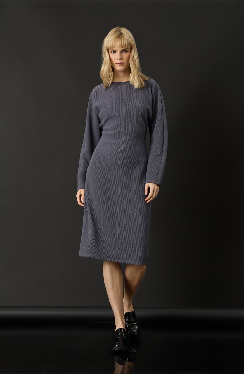 Luxely Long Sleeve Boat Neck Dress, Alternate, color, 