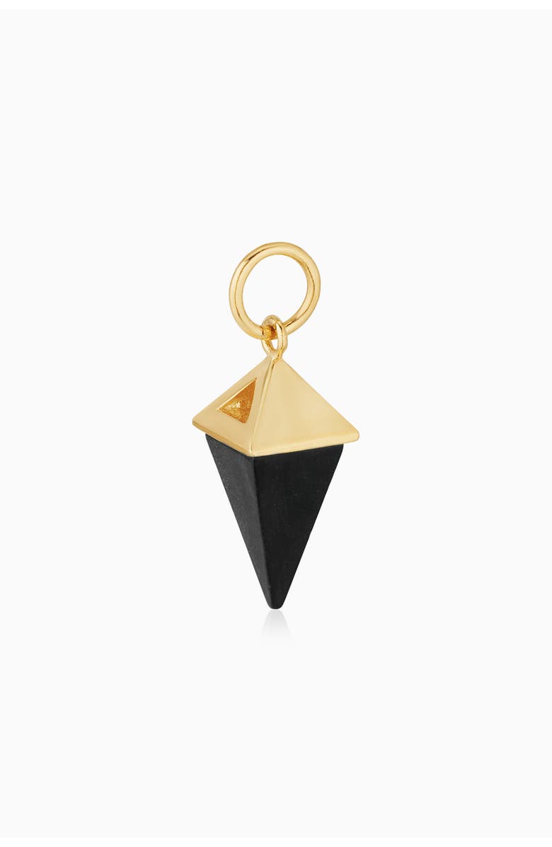 Oradina 14K Gold Prism Point Pendant Charm, Main, color, Gold - Black Onyx