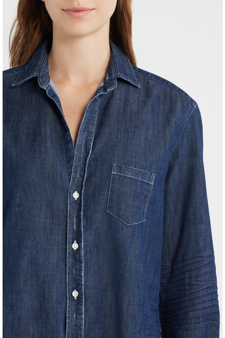 Eileen Relaxed Denim Button-Up Shirt, Alternate, color, DENIM WASH