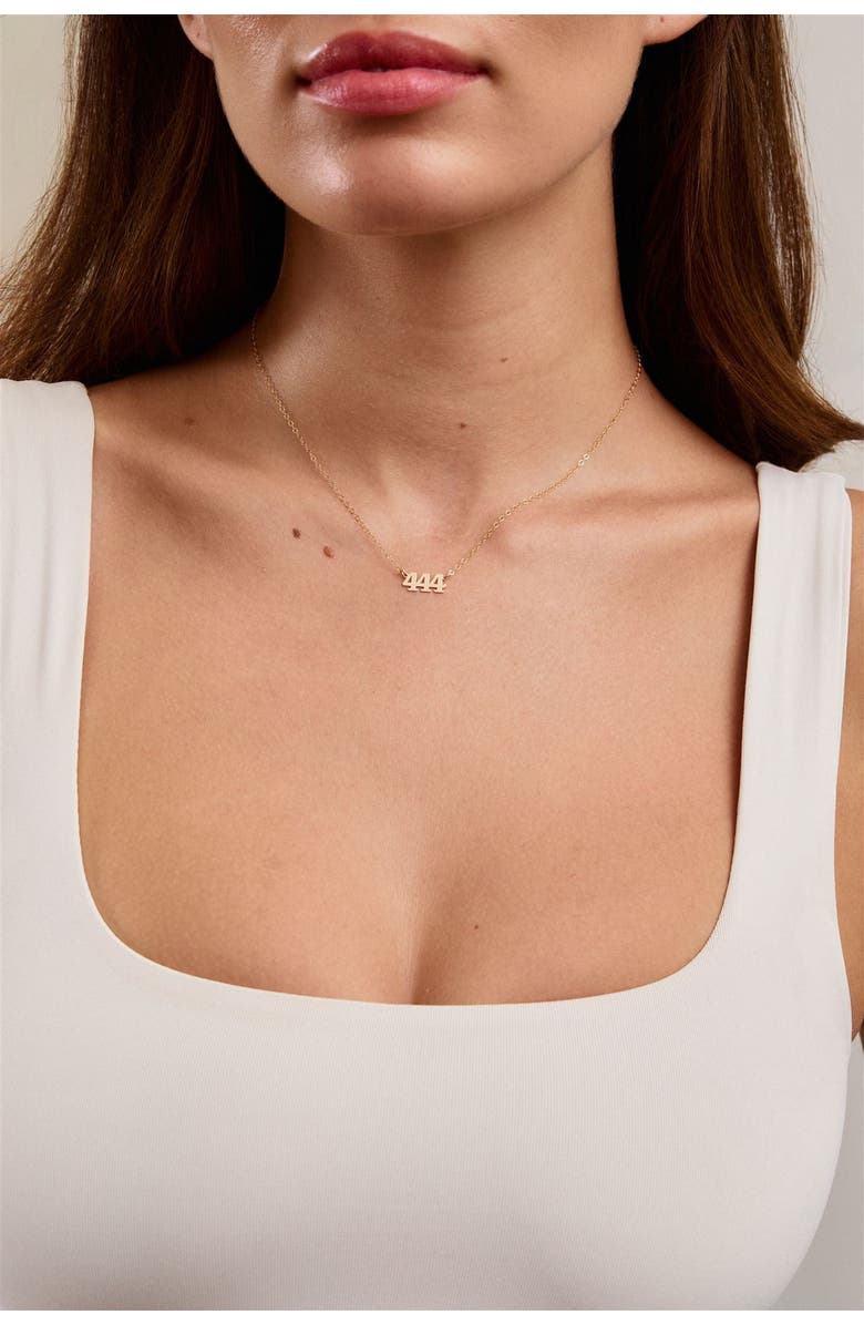 Set & Stones Angel Numbers Necklace, Alternate, color, Gold / 111