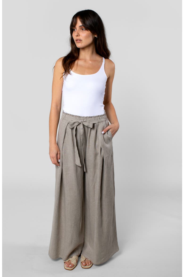Linen Cabana Pant, Alternate, color, Cappuccino