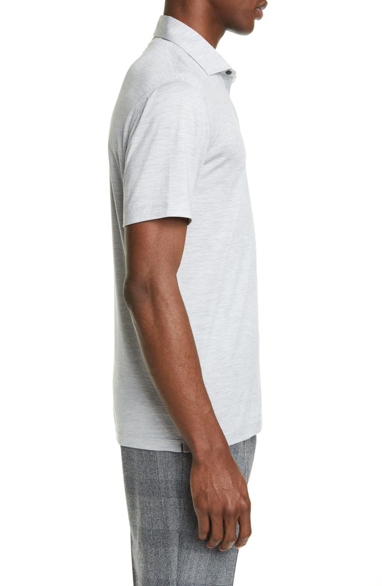 Brunello Cucinelli Silk & Cotton Polo Shirt, Alternate, color, 