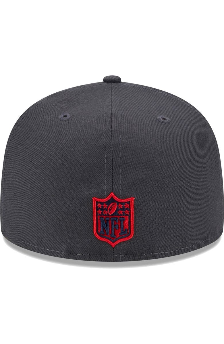 New Era Men's New Era Graphite New England Patriots Color Dim 59FIFTY Fitted Hat, Alternate, color, 