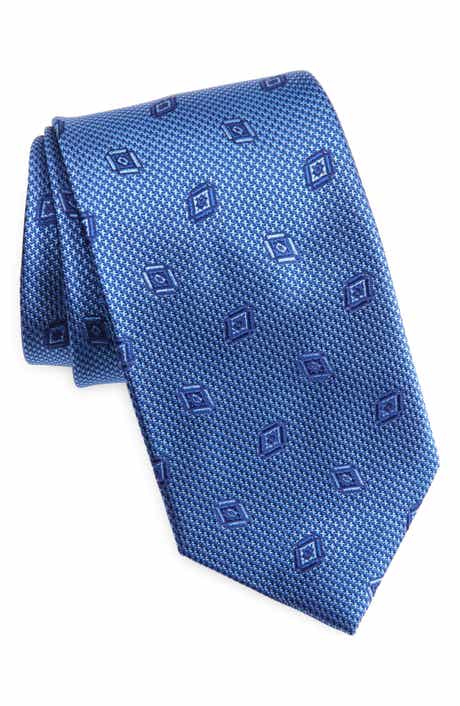 David Donahue Geometric Silk Tie