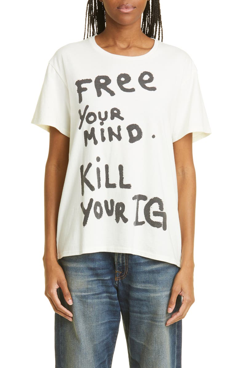 R13 Free Your Mind Cotton Graphic T-Shirt, Main, color, 