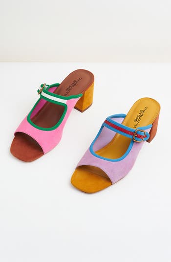 Trissa Mismatch Mary Jane Slide Sandal