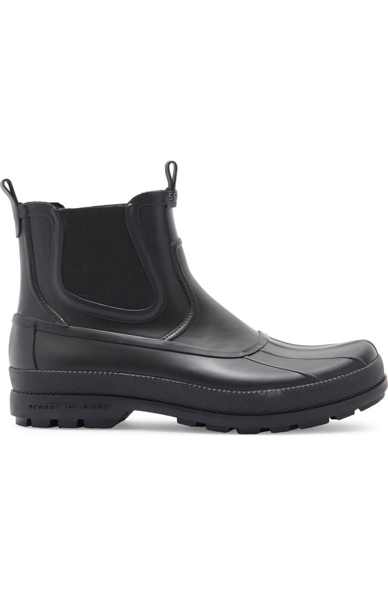 Sperry Clifton Waterproof Chelsea Duck Boot, Alternate, color, Black