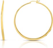 Roberto Coin Oro Classic Knife Edge Hoop Earrings