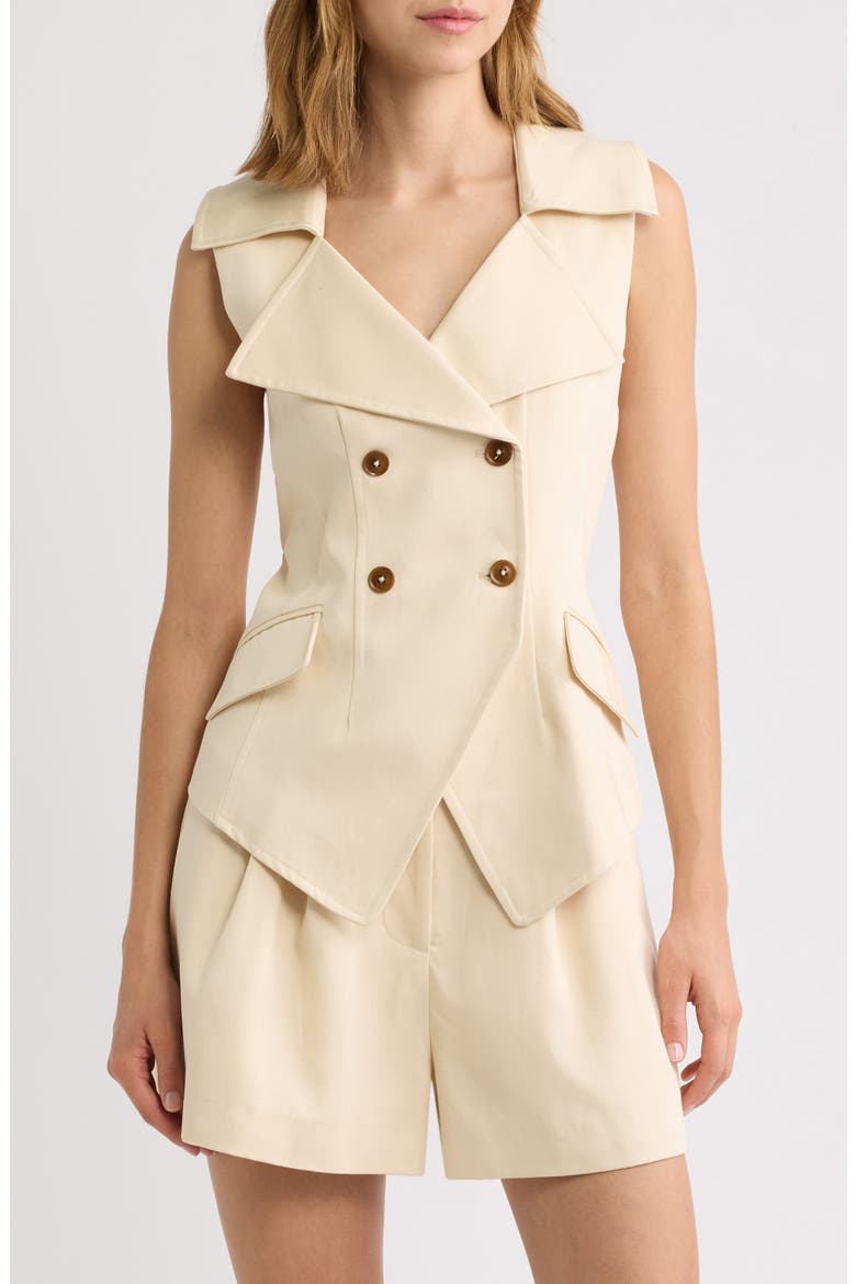 Double Breasted Vest, Main, color, STONE
