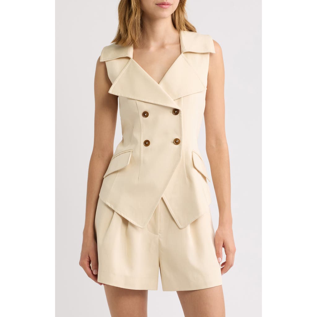 Odd Muse Double Breasted Vest in Stone at Nordstrom, Size X-Small