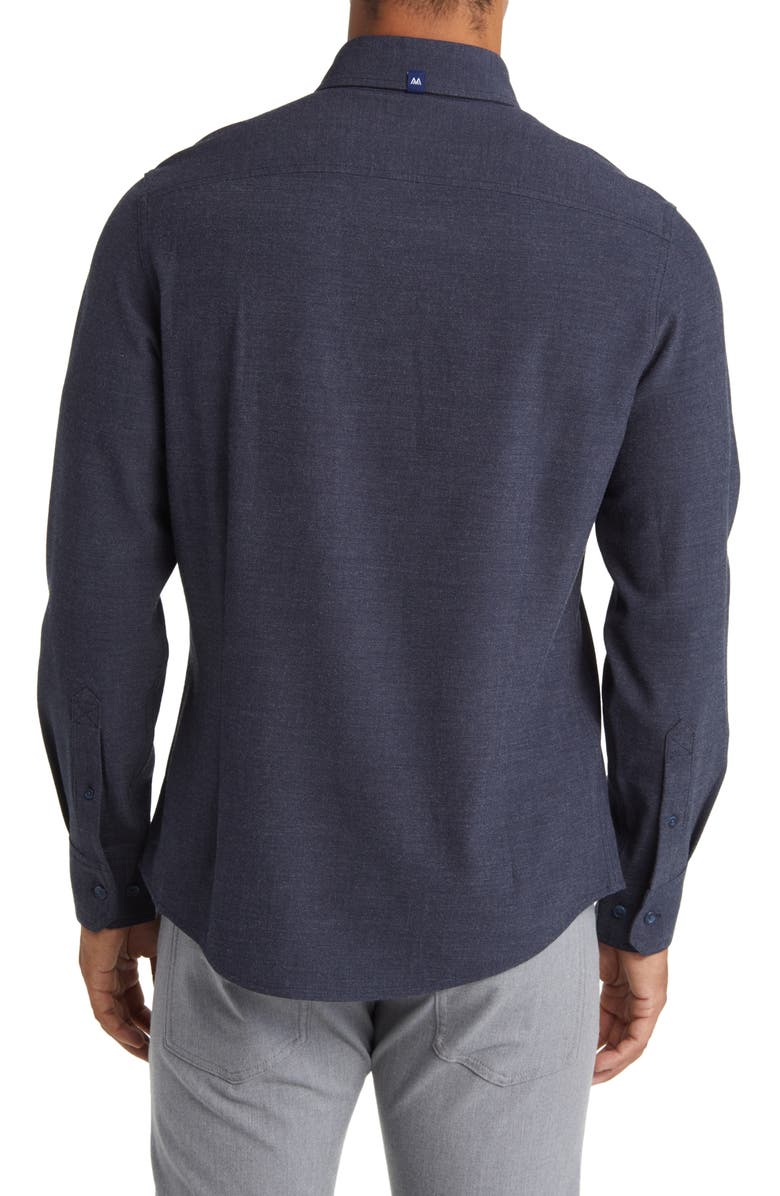 Mizzen+Main City Trim Fit Stretch Flannel Button-Down Shirt, Alternate, color, 