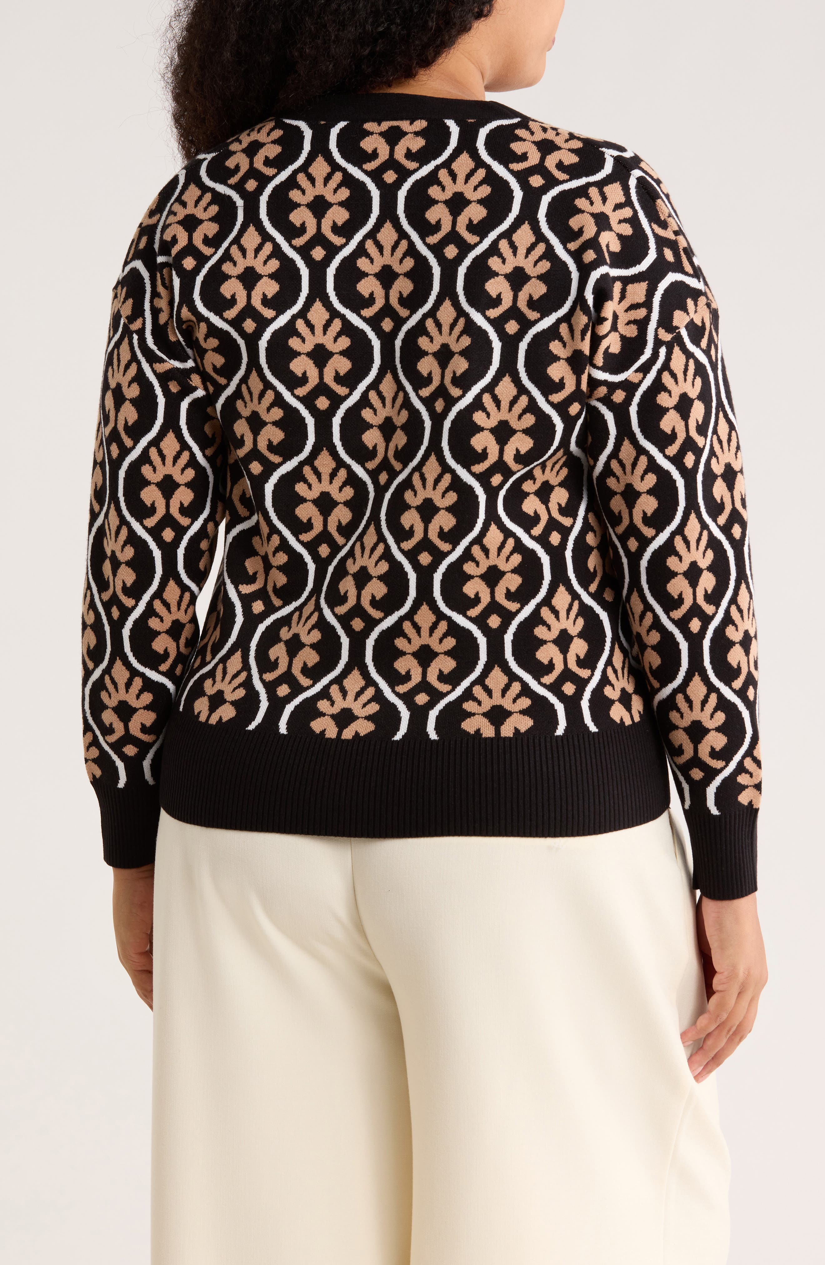 V-Neck Double Knit Cardigan - image 4