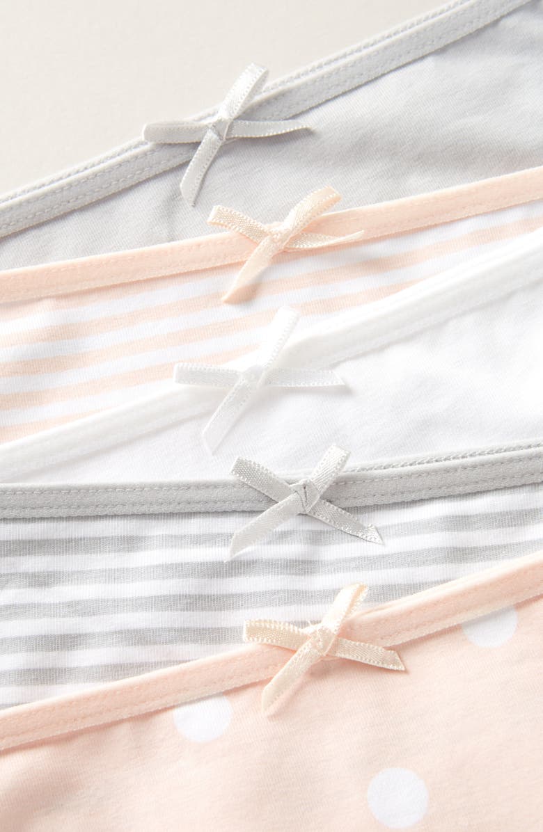 Nordstrom Kids' Assorted 5-Pack Hipster Briefs, Alternate, color, Pink- Grey Pack1