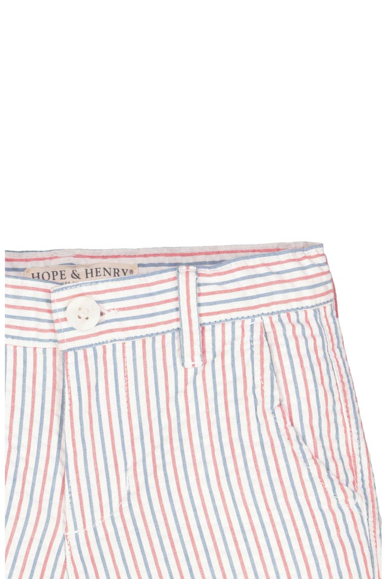 Baby Boys' Organic Seersucker Short, Infant, Alternate, color, Red and Blue Seersucker