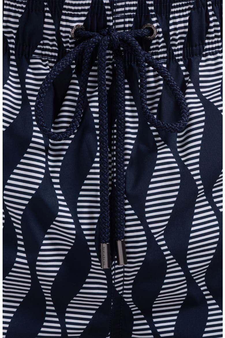 Cruz Print Swim Trunks, Alternate, color, NAVY