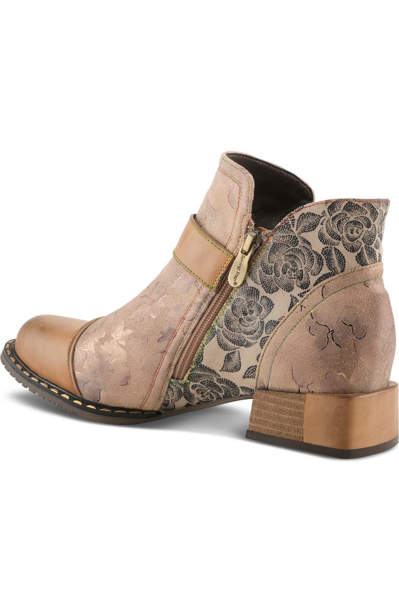 L'Artiste by Spring Step Sipperb Cap Toe Bootie, Alternate, color, Beige Multi