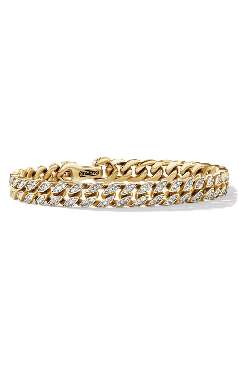 David Yurman Men's Pavé Diamond Curb Chain Bracelet, 8mm, Main, color, 