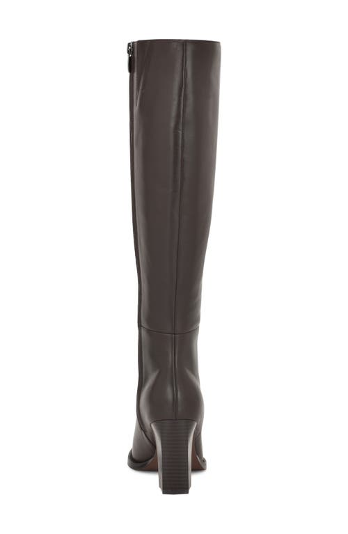 Nine West Morgin Pointed Toe Knee High Boot In Black