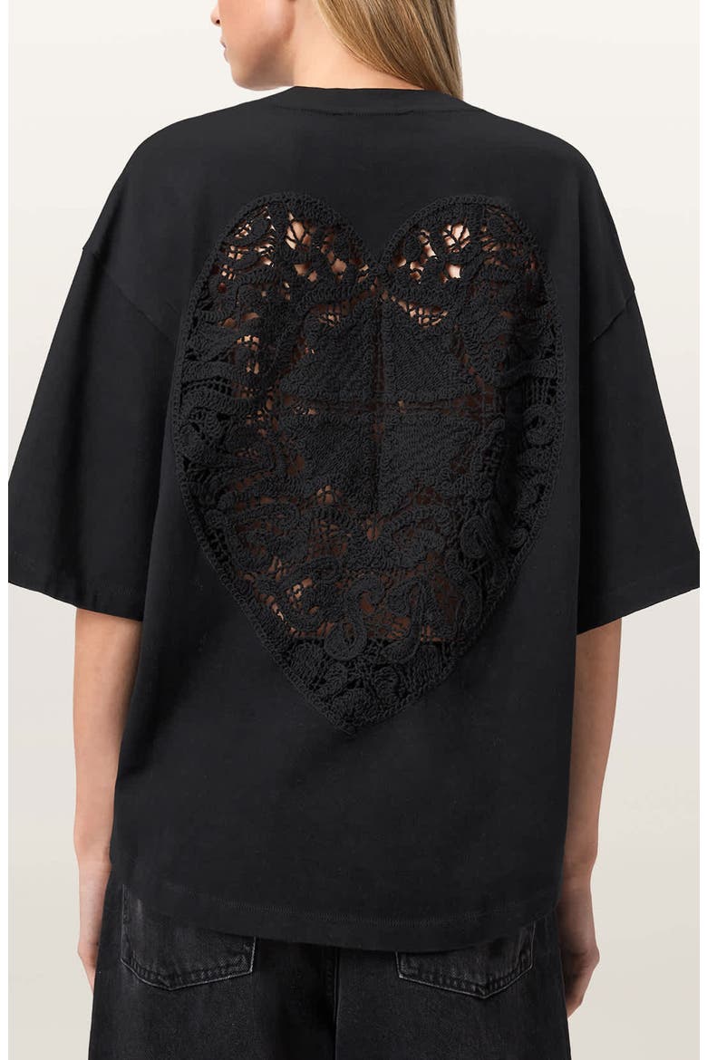 Esme Amelie Crochet Heart Back T-Shirt (Women) | Nordstrom