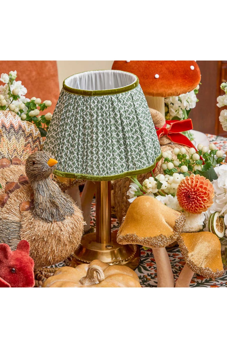 Mrs. Alice Lotus Lampshade, Alternate, color, Green