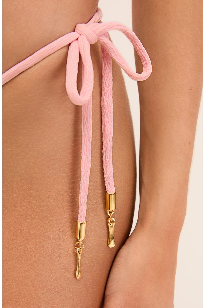 Bell Side Tie Bikini Bottoms, Alternate, color, PINK