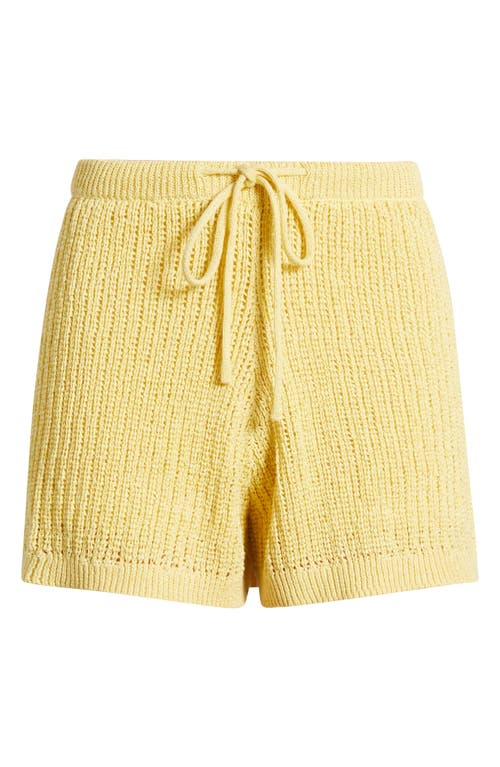 Wayf Sunny Knit Shorts In Gold