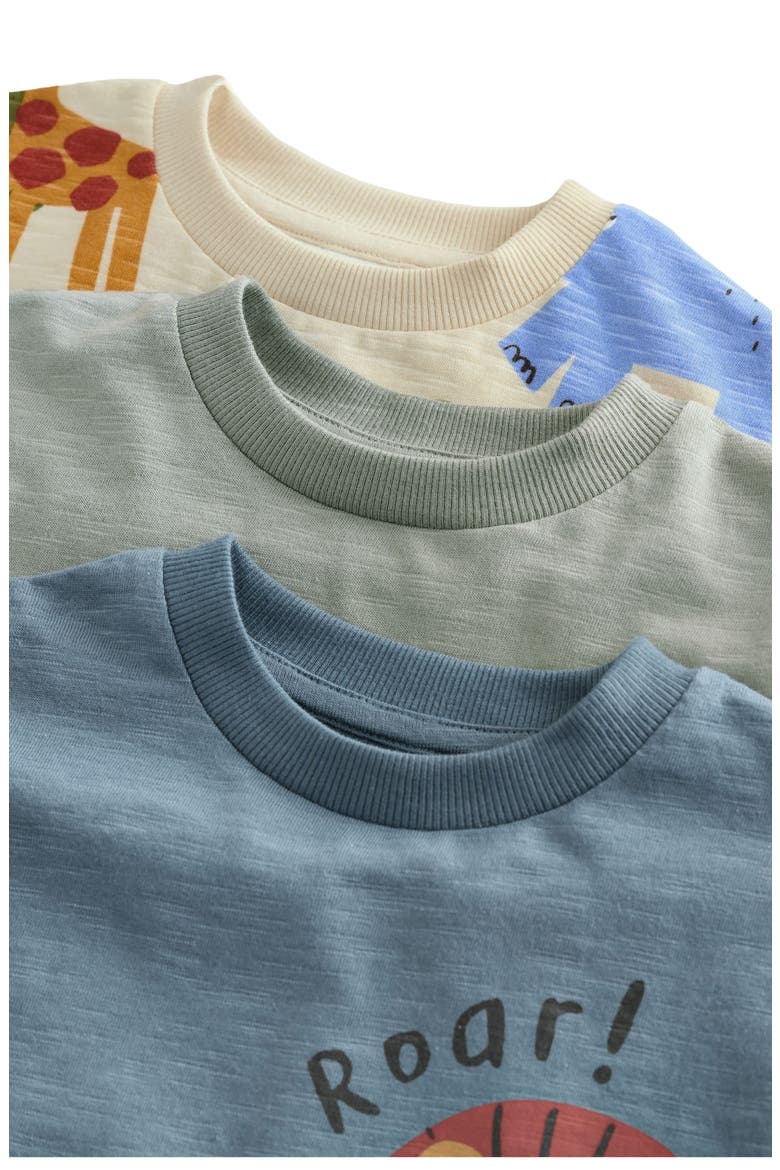 Kids' Assorted 3-Pack Safari T-Shirts, Alternate, color, GREEN