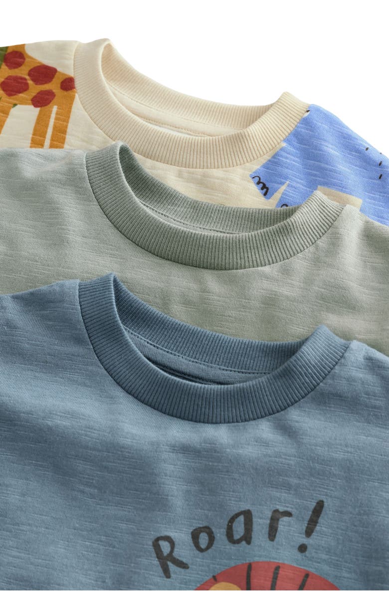 NEXT Kids' Assorted 3-Pack Safari T-Shirts, Alternate, color, Green