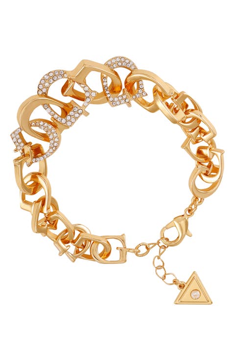 Pavé Crystal 'G' Chain Bracelet