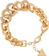 GUESS Pavé Crystal 'G' Chain Bracelet