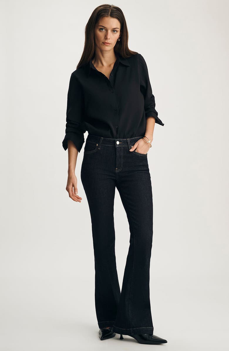 Mavi Jeans Sydney High Rise Flare Jeans, Alternate, color, Rinse Gold Premium