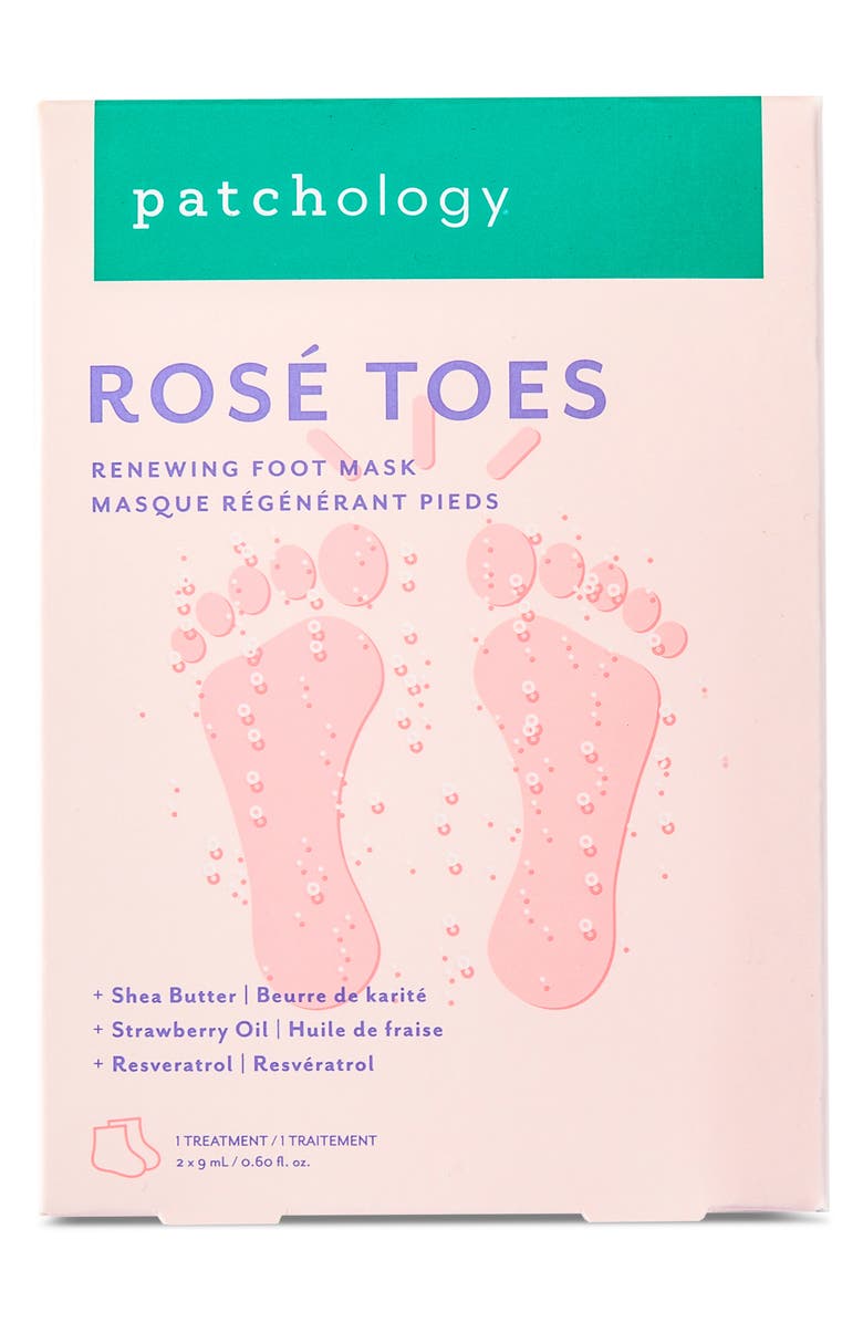 Patchology Rosé Toes Foot Mask, Main, color, 