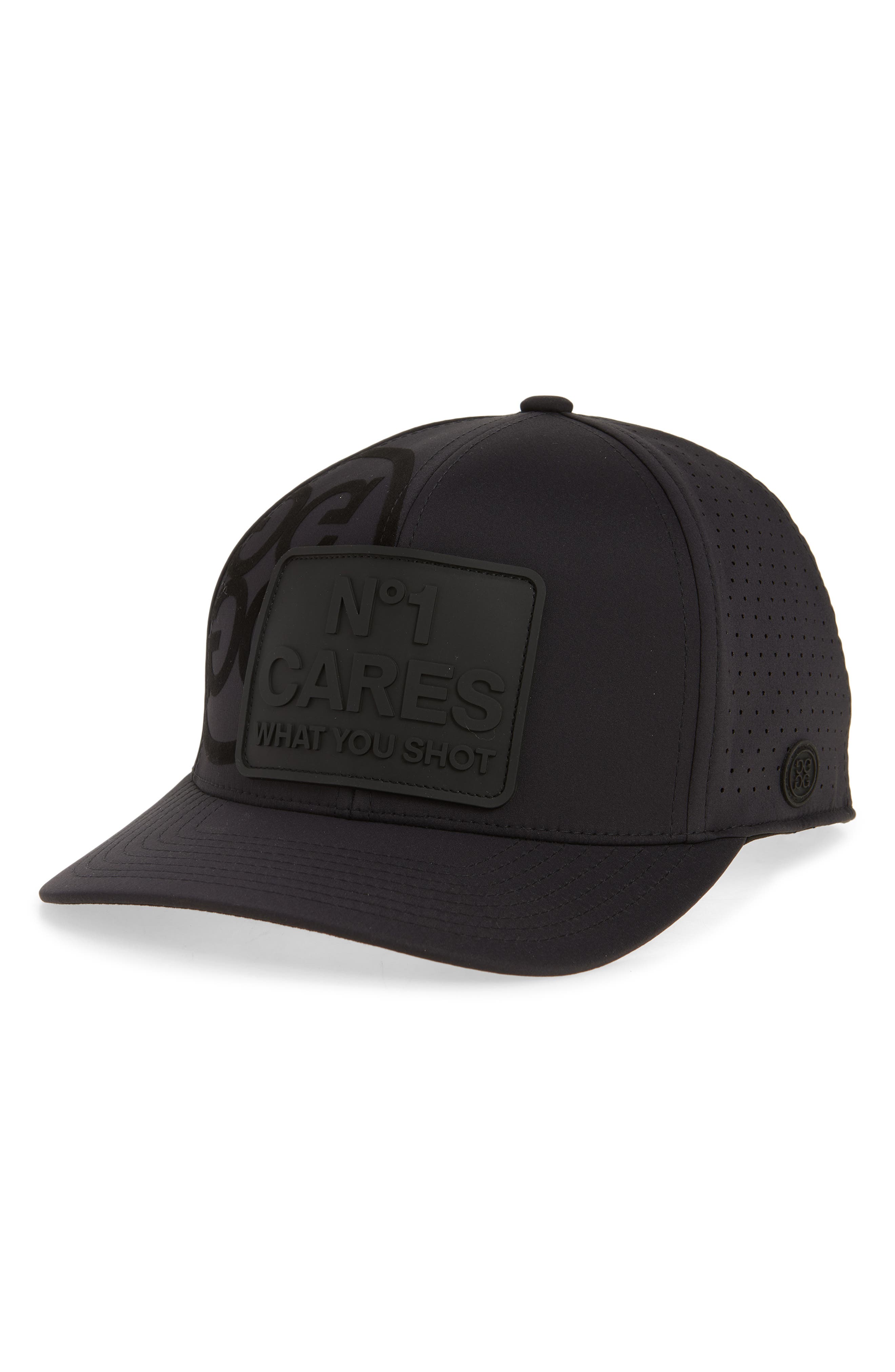 G/fore No One Cares Perforated Featherweight Cap In Onyx