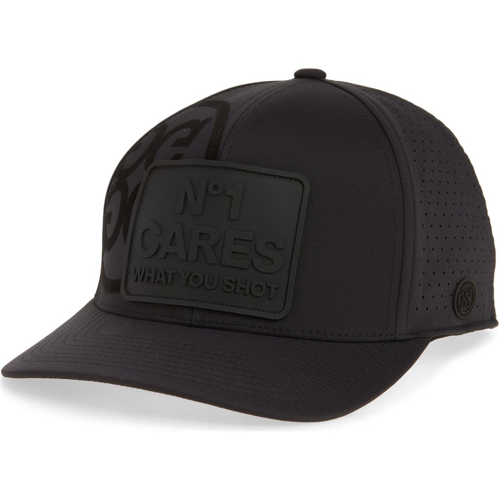 G/fore No One Cares Perforated Featherweight Cap In Onyx
