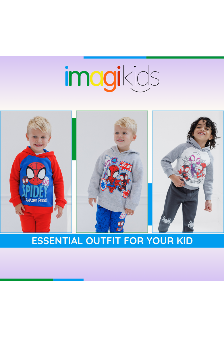 Spidey and His Amazing Friends 2-Piece Fleece Hoodie and Pants Set, Alternate, color, Spider Man Red Blue