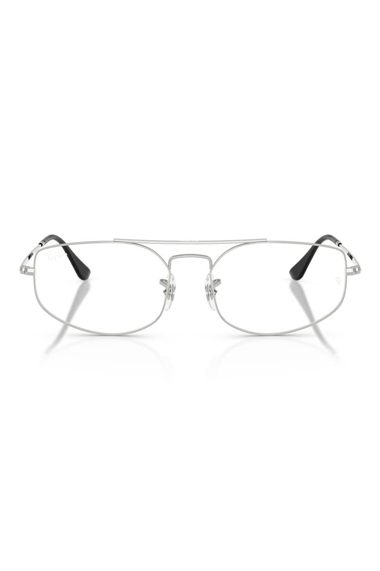 58mm Irregular Optical Glasses, Main, color, SILVER
