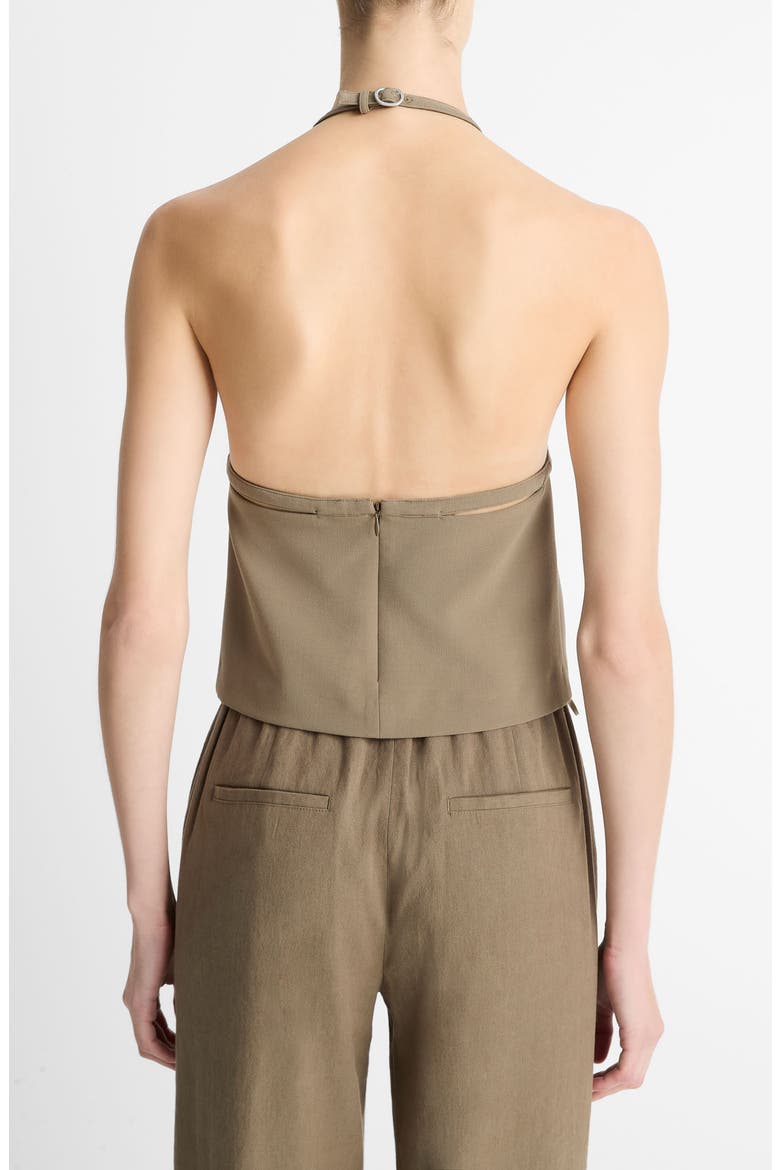 Apron Halter Top, Alternate, color, OAK MOSS
