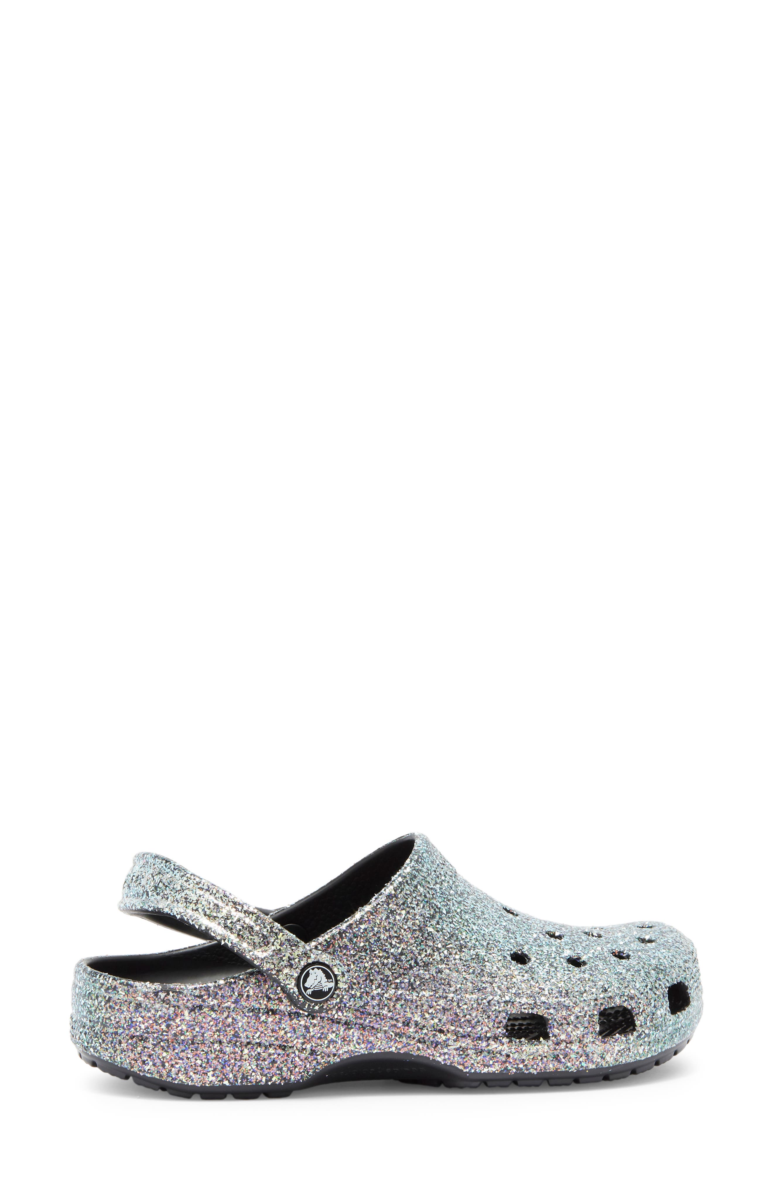 CROCS Gender Inclusive Classic Glitter Clog, Alternate, color, 