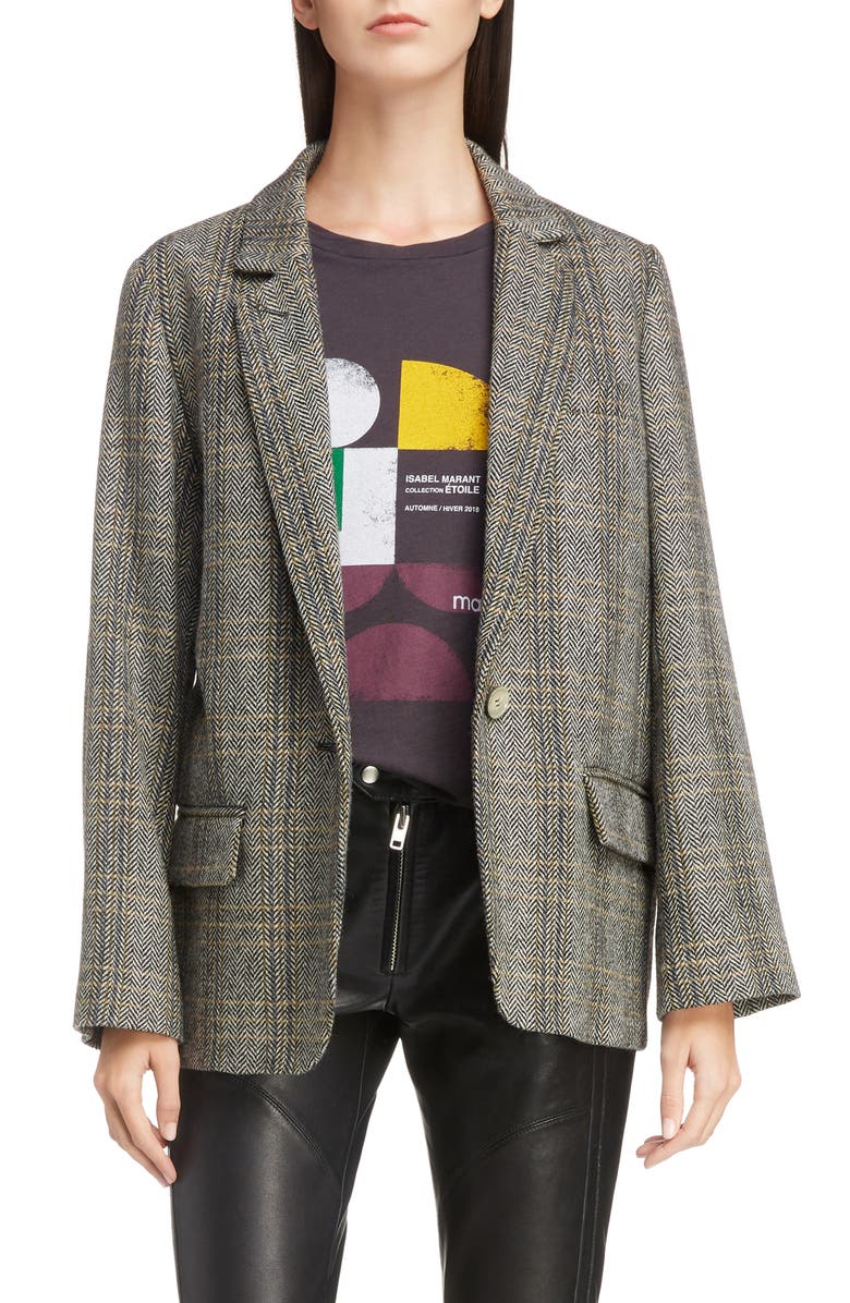 Isabel Marant Étoile Charly Wool Blazer, Main, color, 