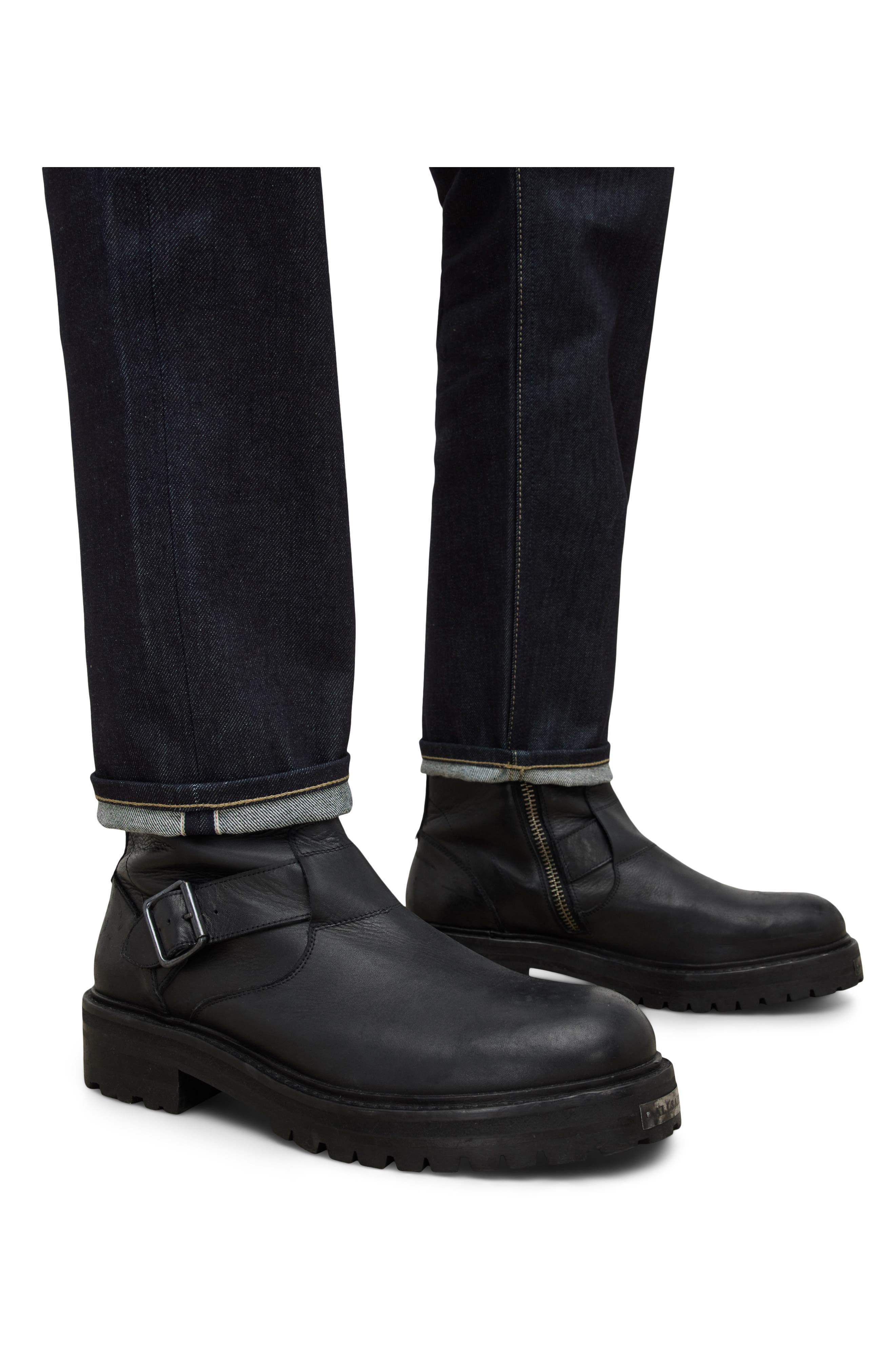 AllSaints Hopper Moto Boot, Alternate, color, 