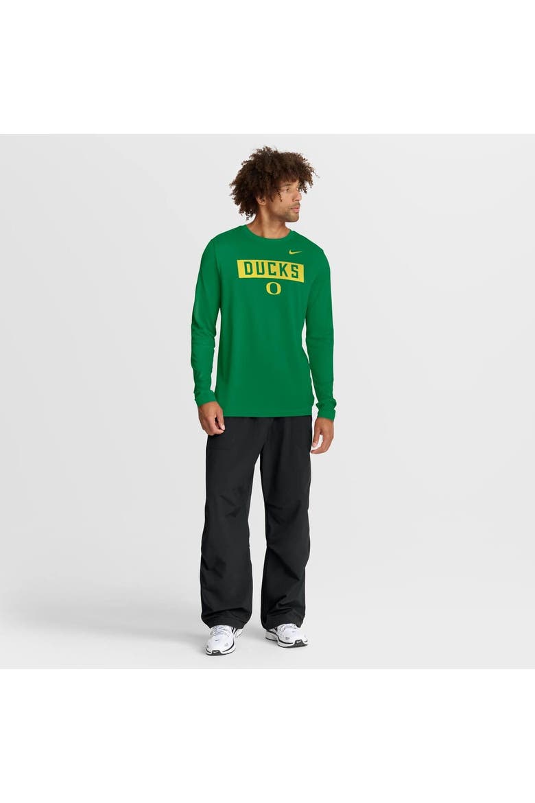Men's Nike Green Oregon Ducks Primetime Campus 2-Hit Legend Dri-FIT Long Sleeve T-Shirt, Alternate, color, Green