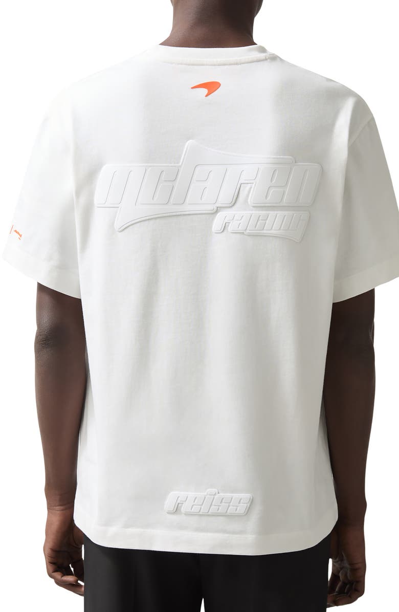 Reiss x McLaren Nakata Logo Embellished T-Shirt, Alternate, color, White