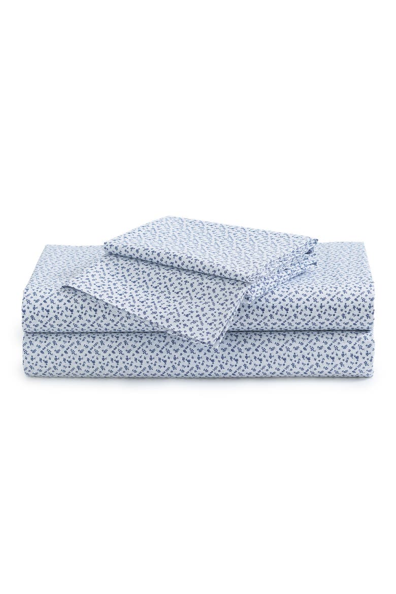 Ditsy Waltz Sheet Set, Main, color, WHITE